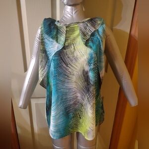 Worthington Women Medium Work Blouse Sleeveless Business Apparel Shirt